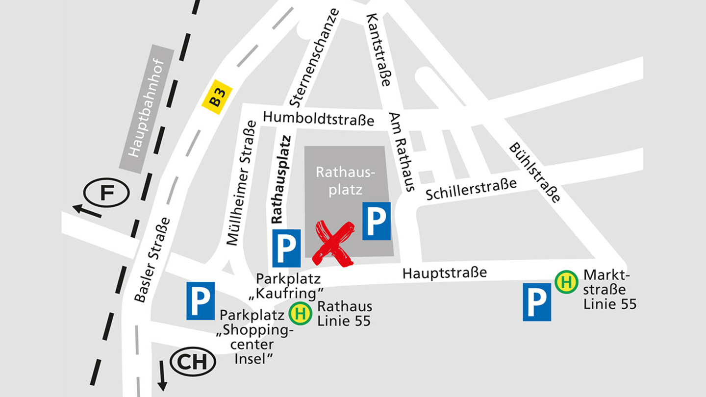 Lageplan des Alnatura Super Natur Marktes in Weil am Rhein