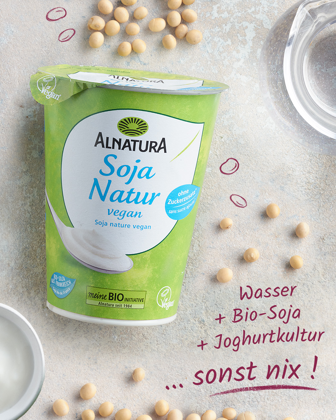 Bild der Joghurtalternative Alnatura Soja Natur