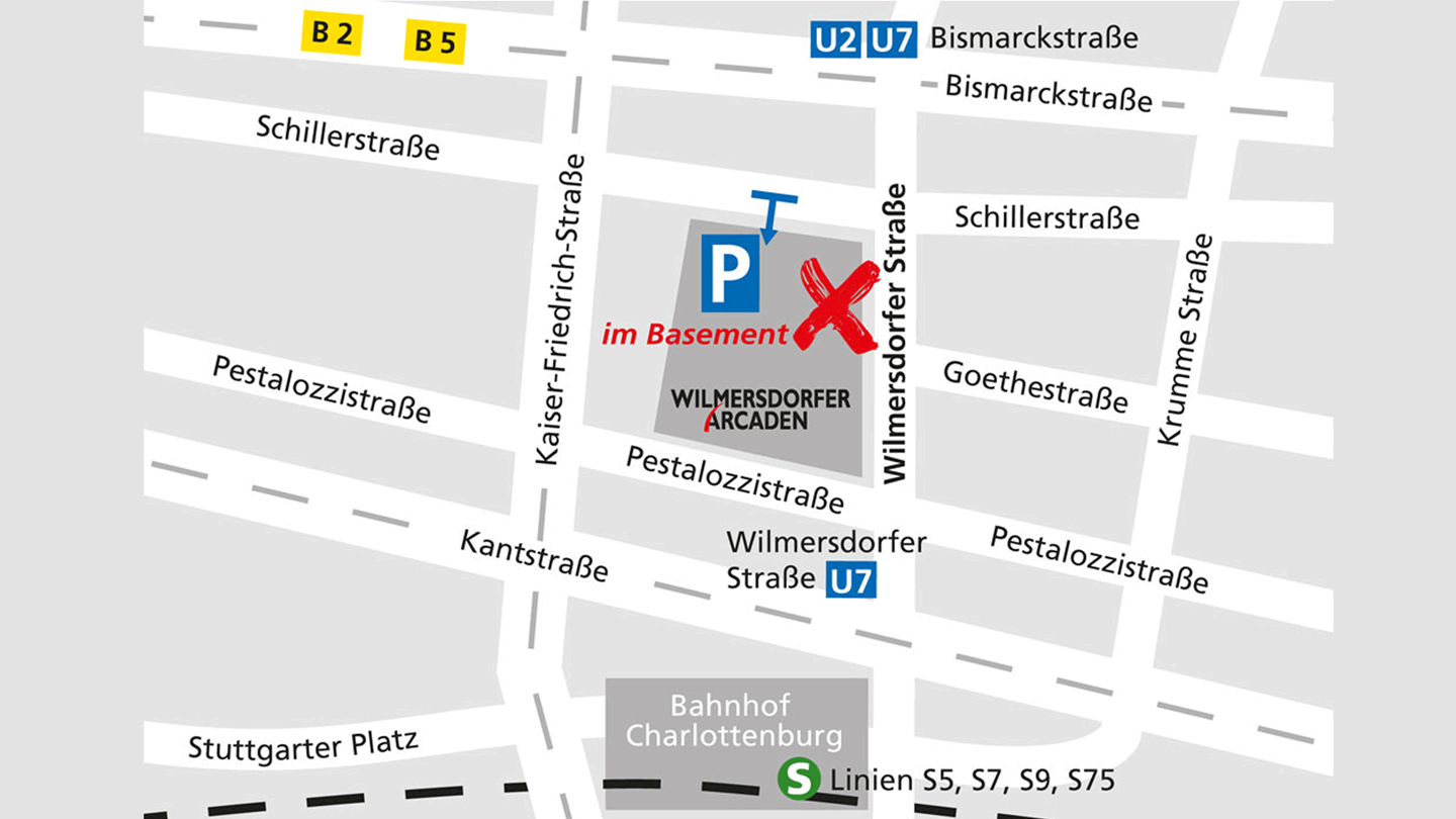 Lageplan des Alnatura Super Natur Marktes in Berlin Charlottenburg