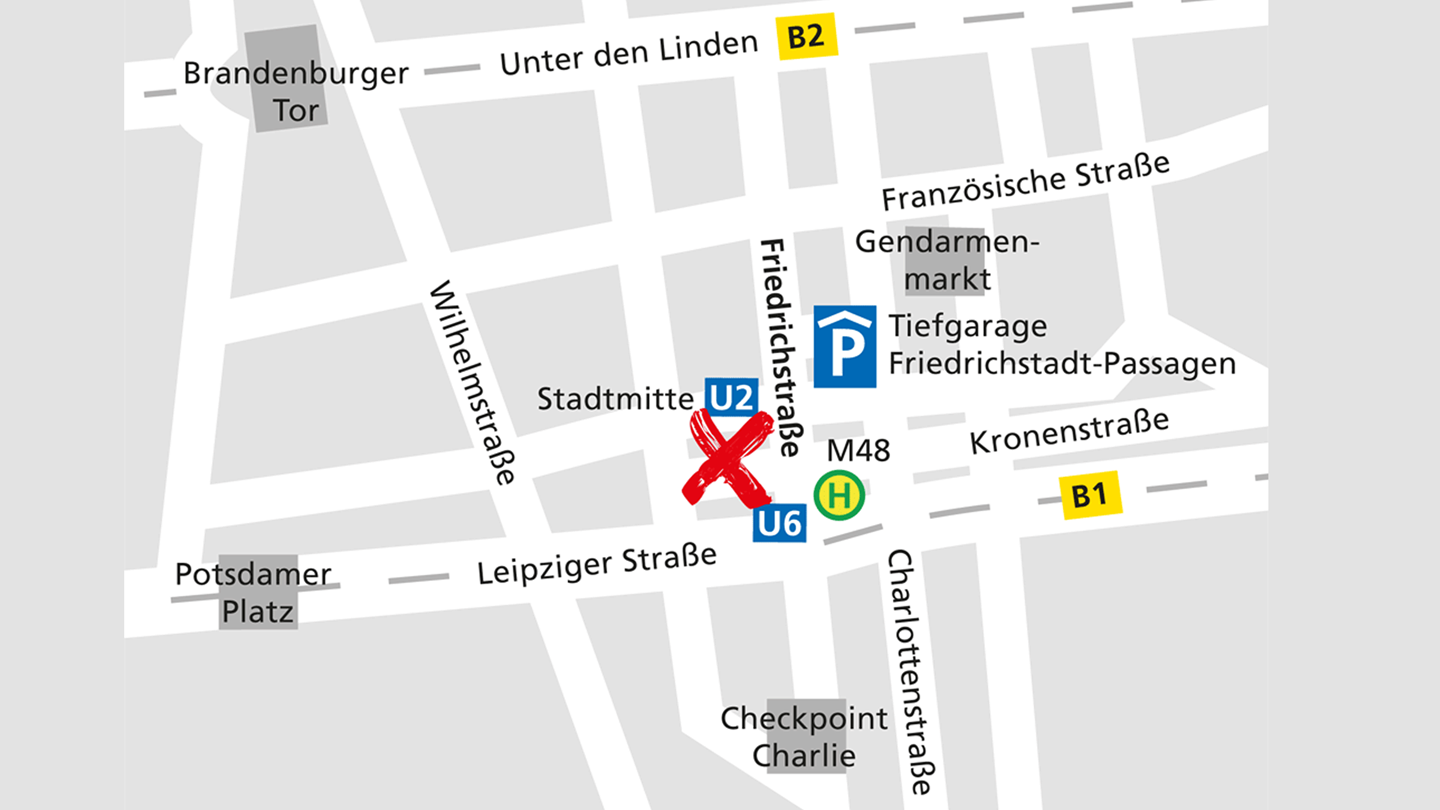 Lageplan des Alnatura Super Natur Marktes in Berlin Mitte