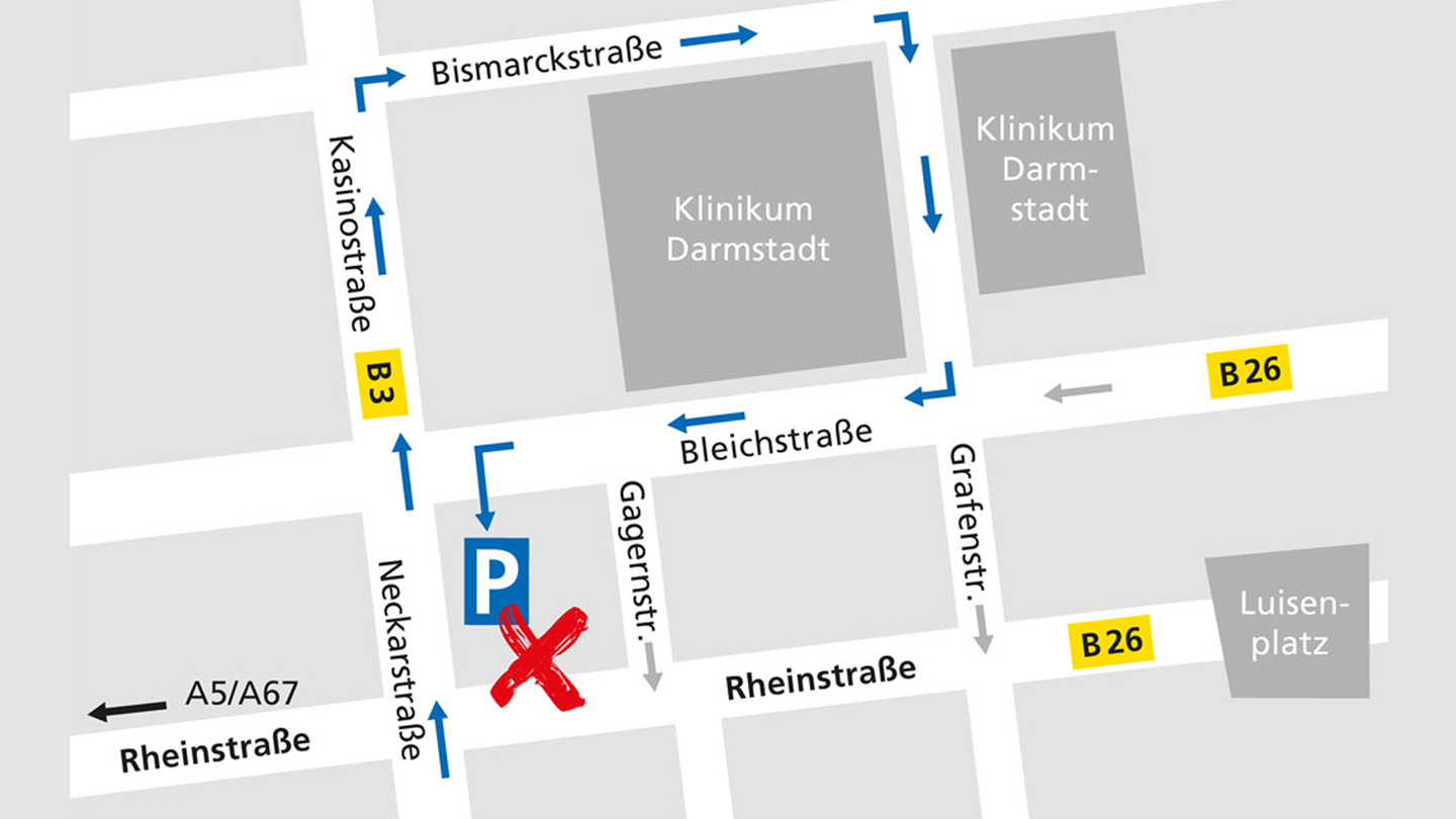 Lageplan des Alnatura Super Natur Marktes in Darmstadt
