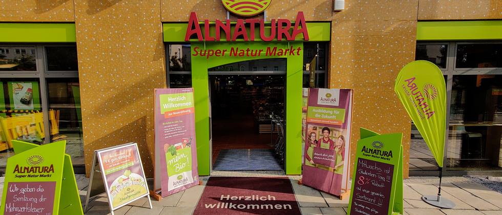 Eingang vom Alnatura Dresden, Bautzner Straße