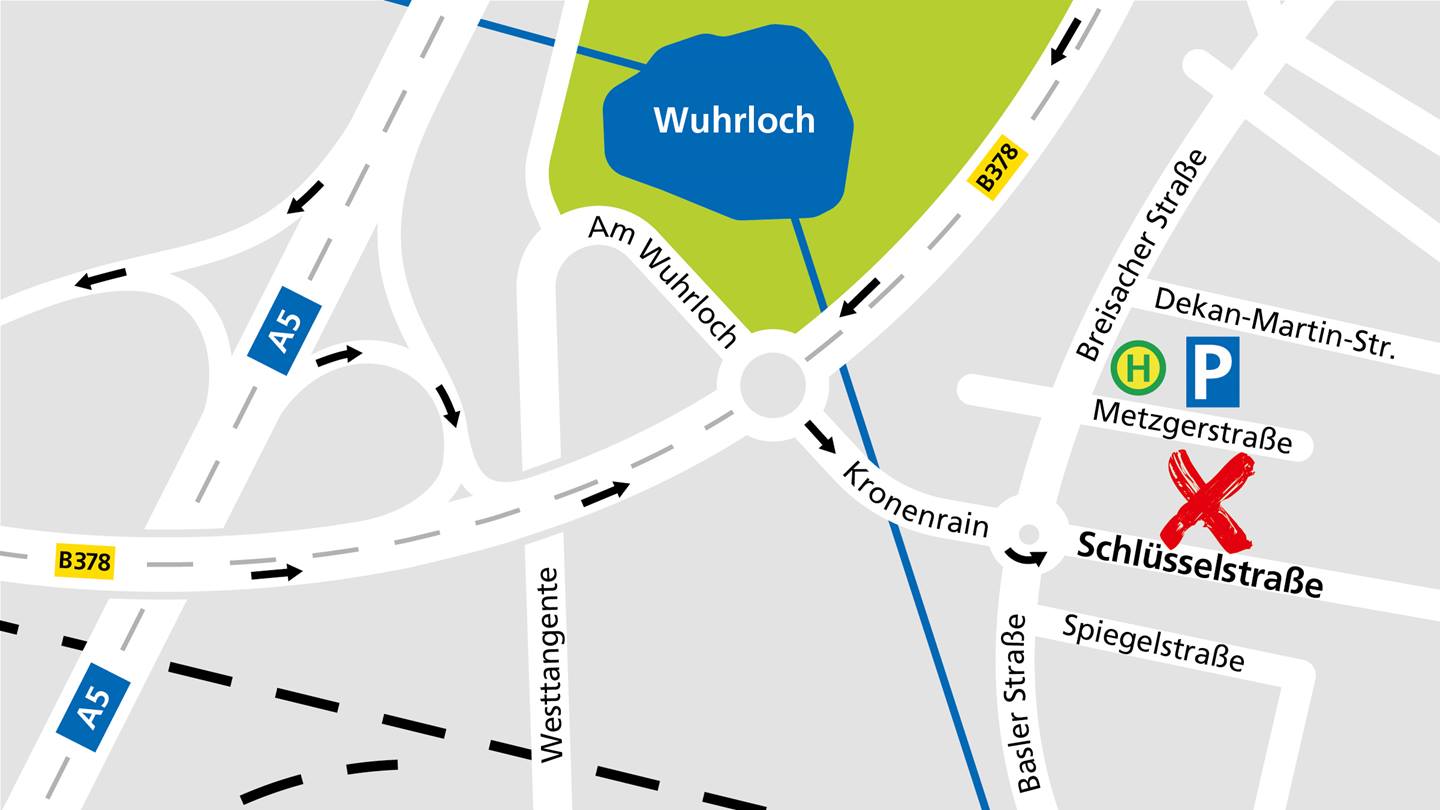 Lageplan des Alnatura Super Natur Markt in Neuenburg am Rhein