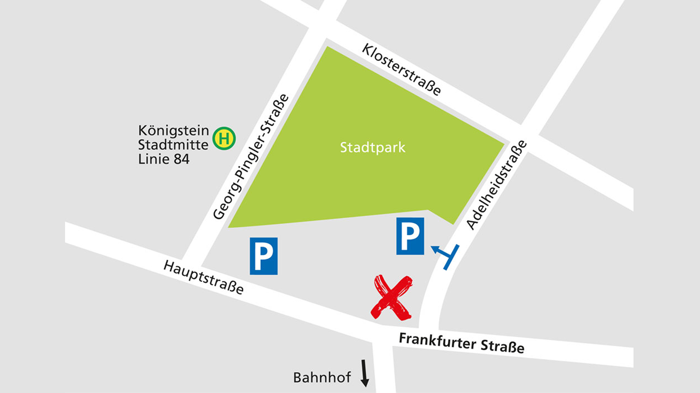 Lageplan des Alnatura Super Natur Marktes in Königstein