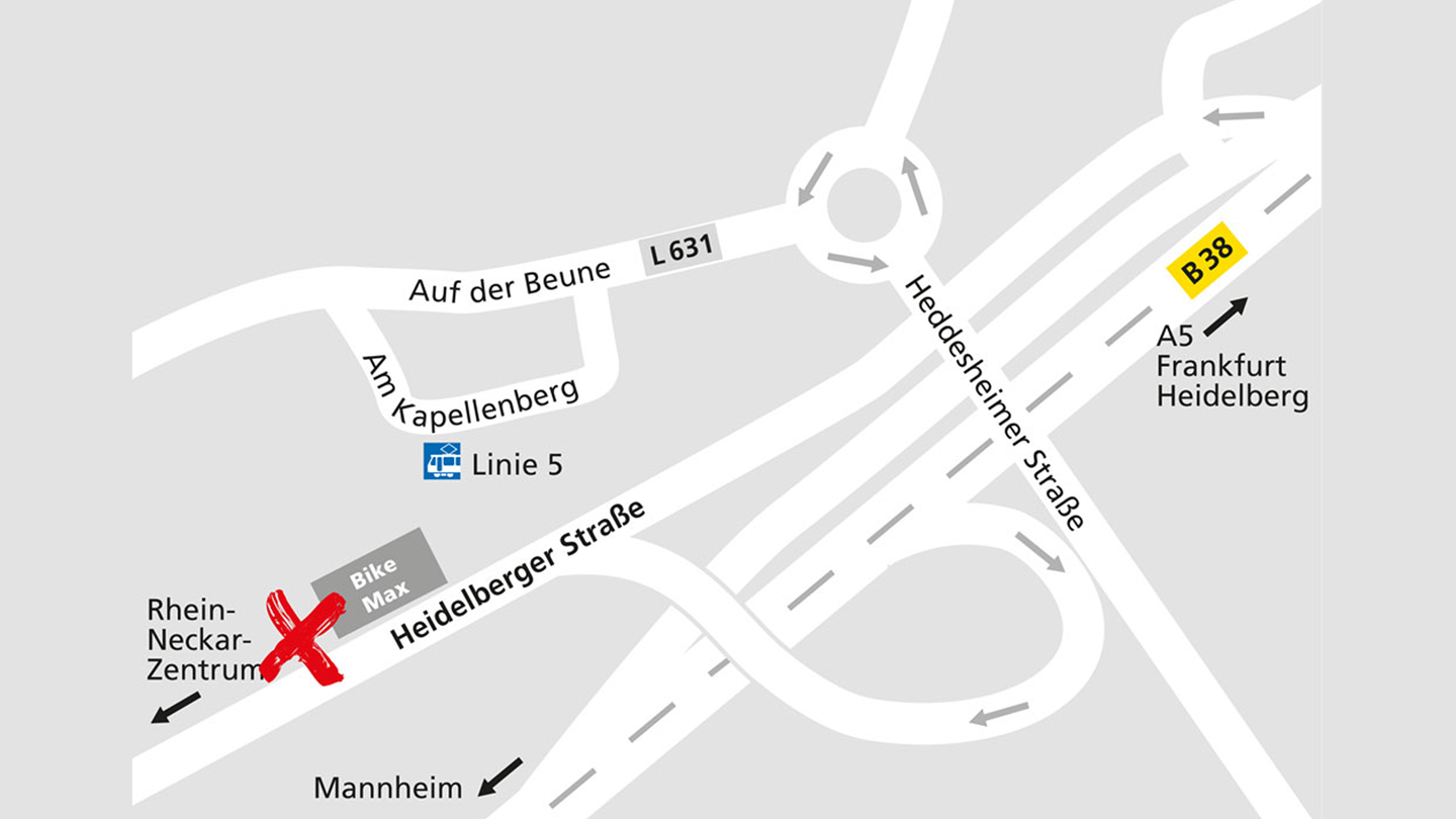 Lageplan des Alnatura Super Natur Marktes in Viernheim