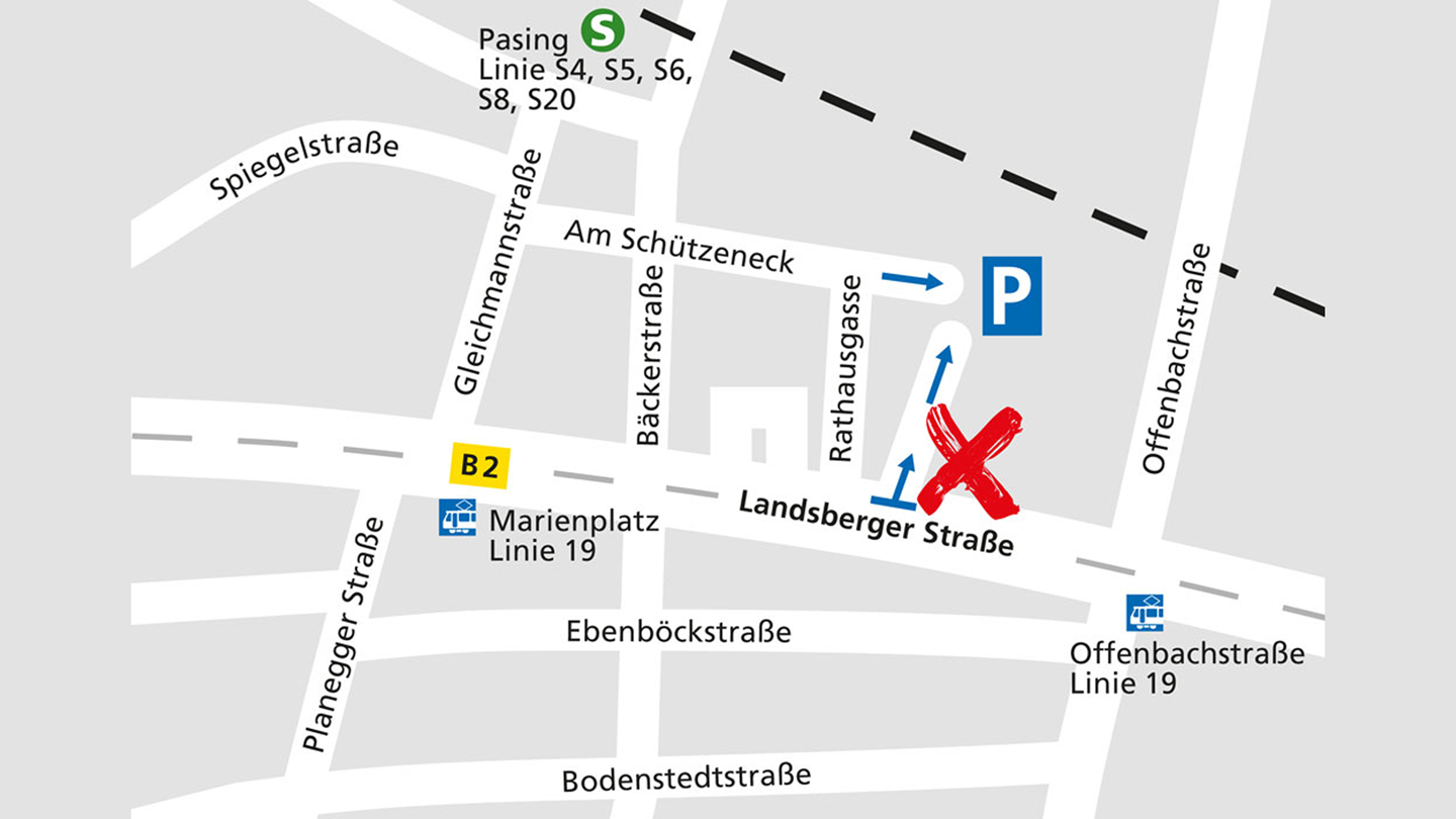 Lageplan des Alnatura Super Natur Marktes in München