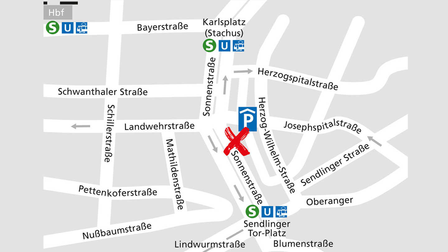 Lageplan des Alnatura Super Natur Marktes in München