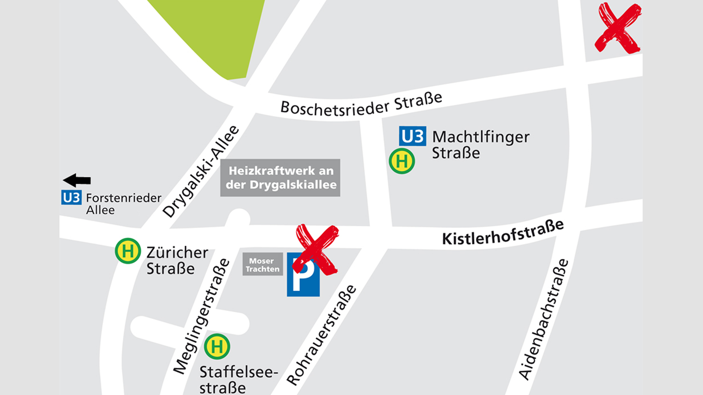 Lageplan des Alnatura Super Natur Marktes in München