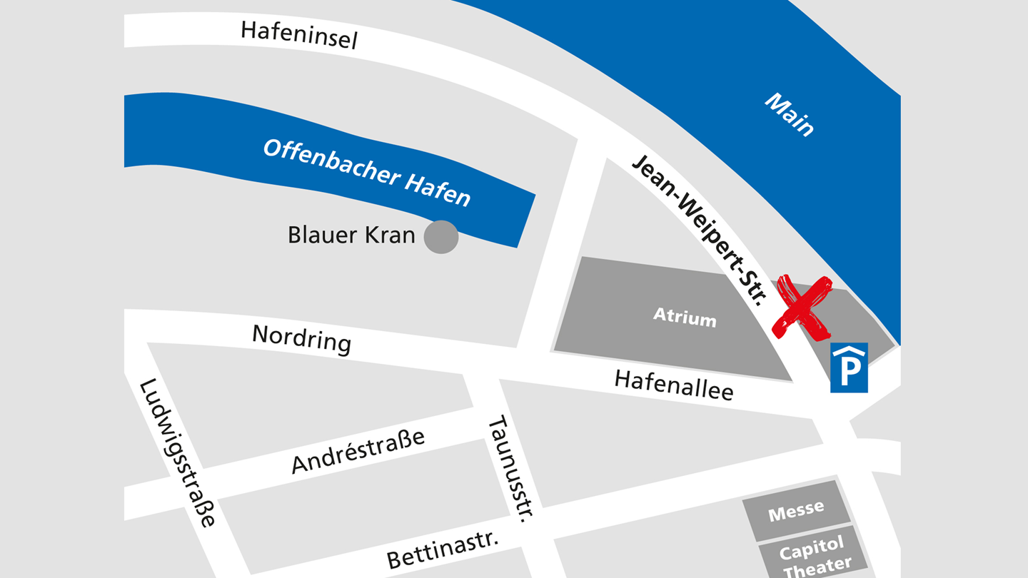 Lageplan des Alnatura Super Natur Marktes in Offenbach