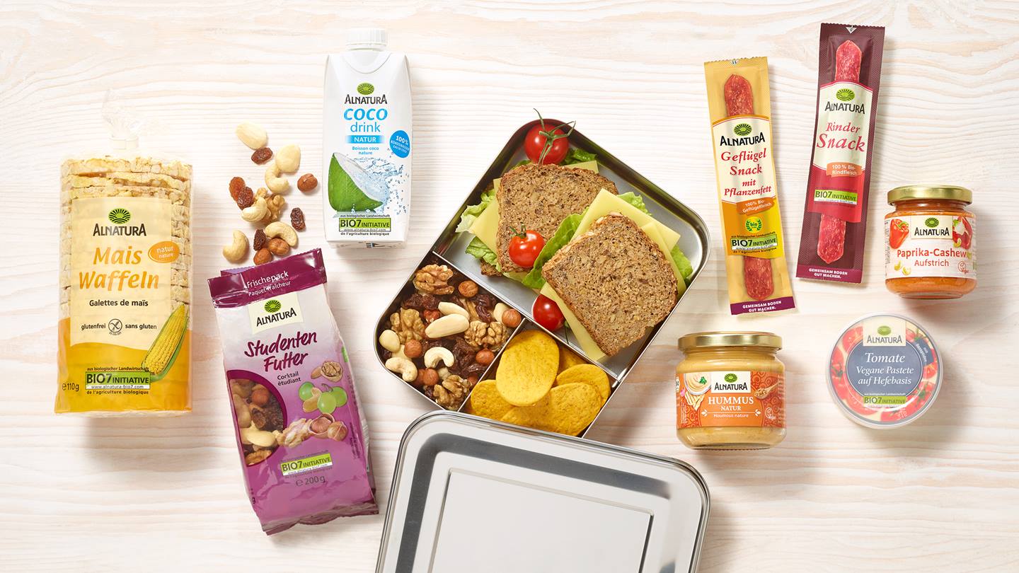 Alnatura Snacks für die Mittagspause