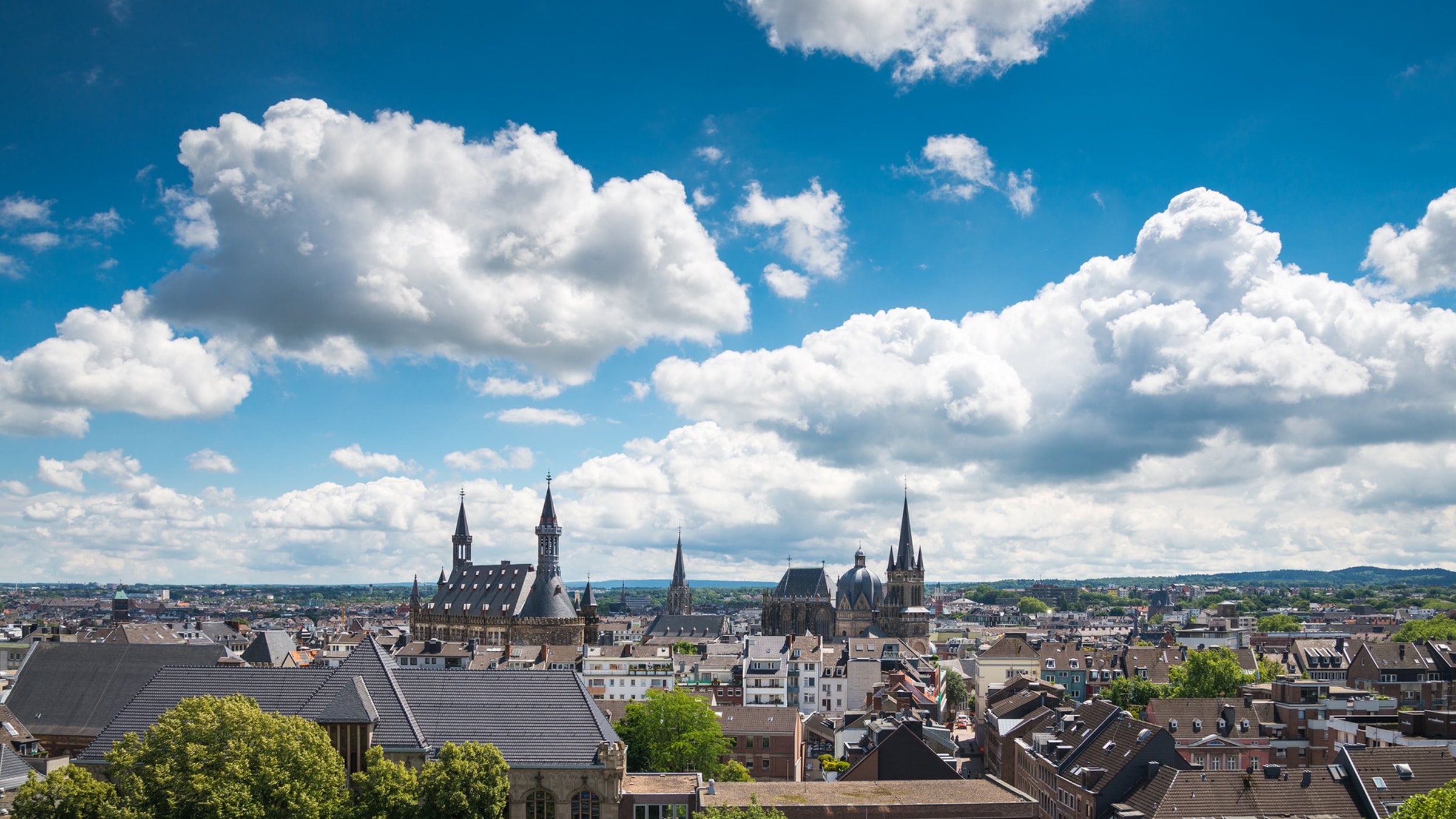 Panoramaansicht von Aachen