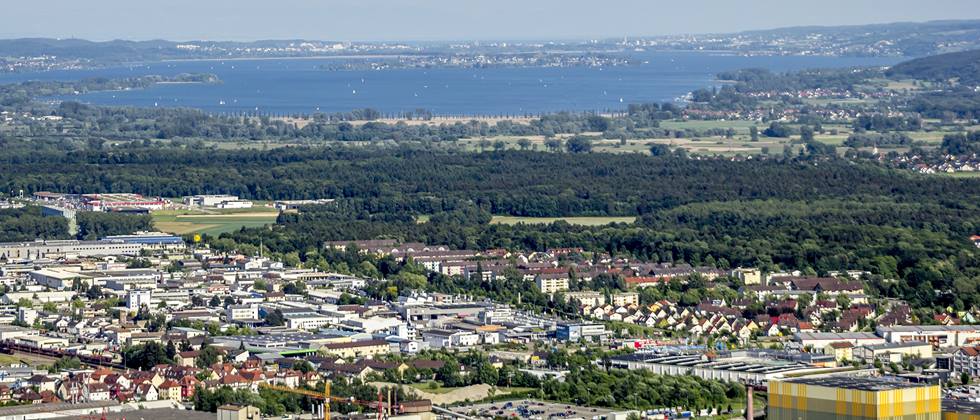 Alnatura in Singen: Panorama bis zum Bodensee