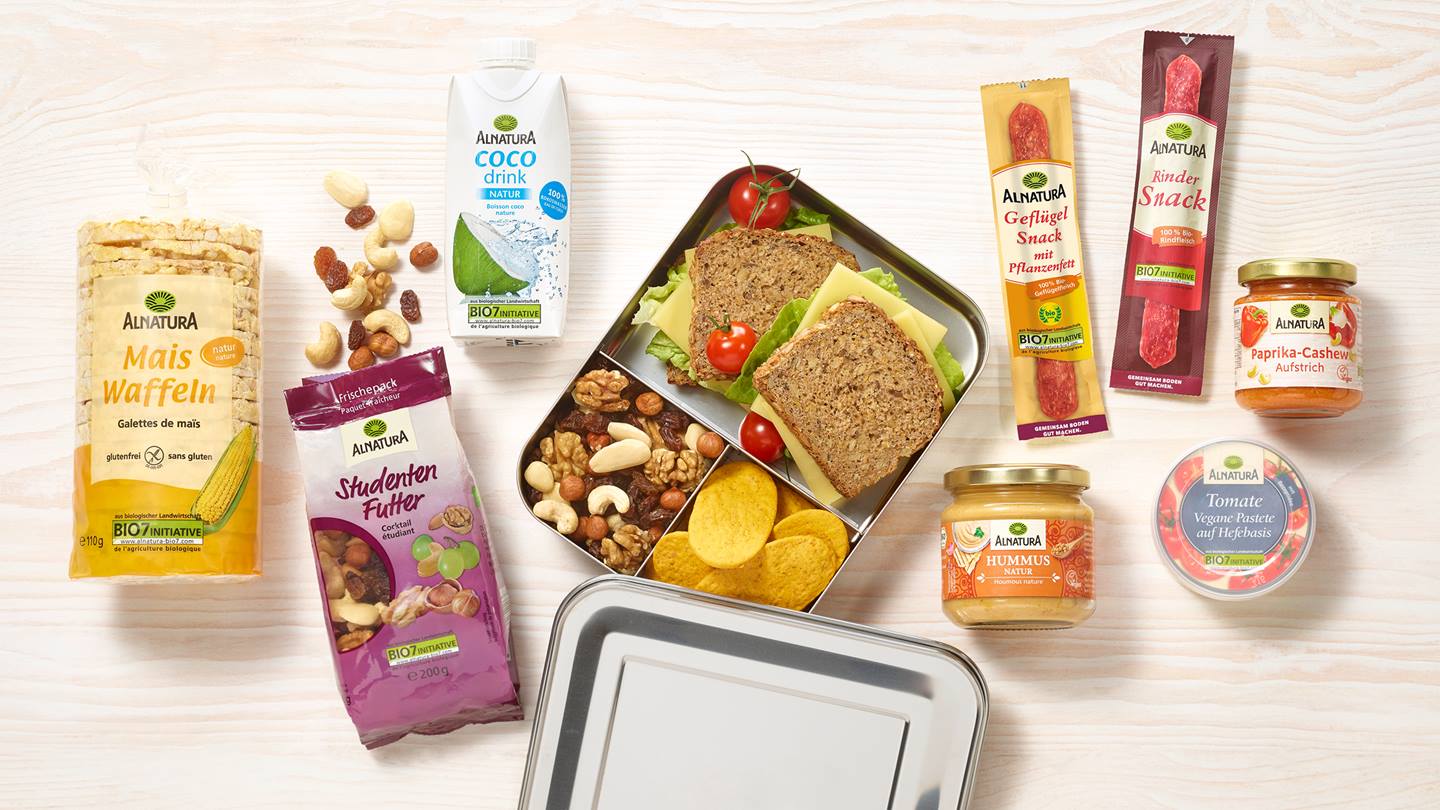 Alnatura Snackideen für die Mittagspause