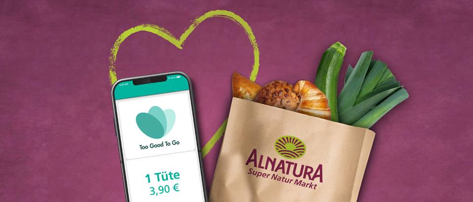 Lebensmittel retten mit der App "Too Good To Go" jetzt auch bei Alnatura
