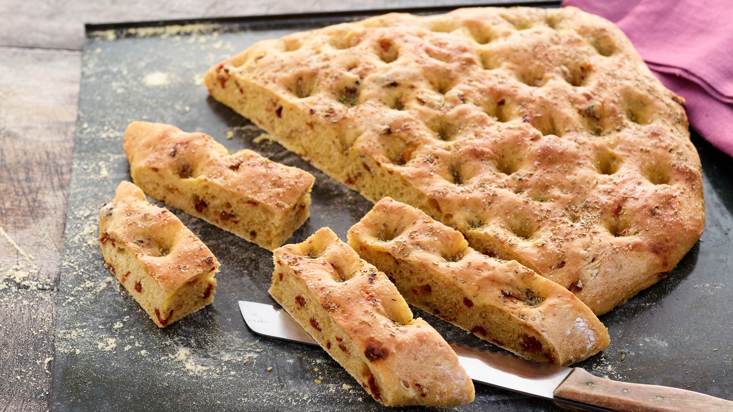 Mediterrane Tomaten-Focaccia glutenffrei
