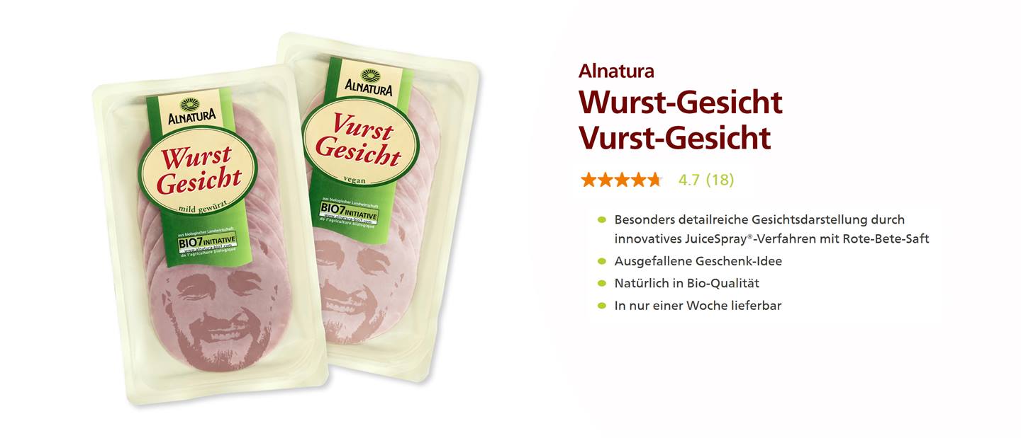 Alnatura Wurst-Gesicht