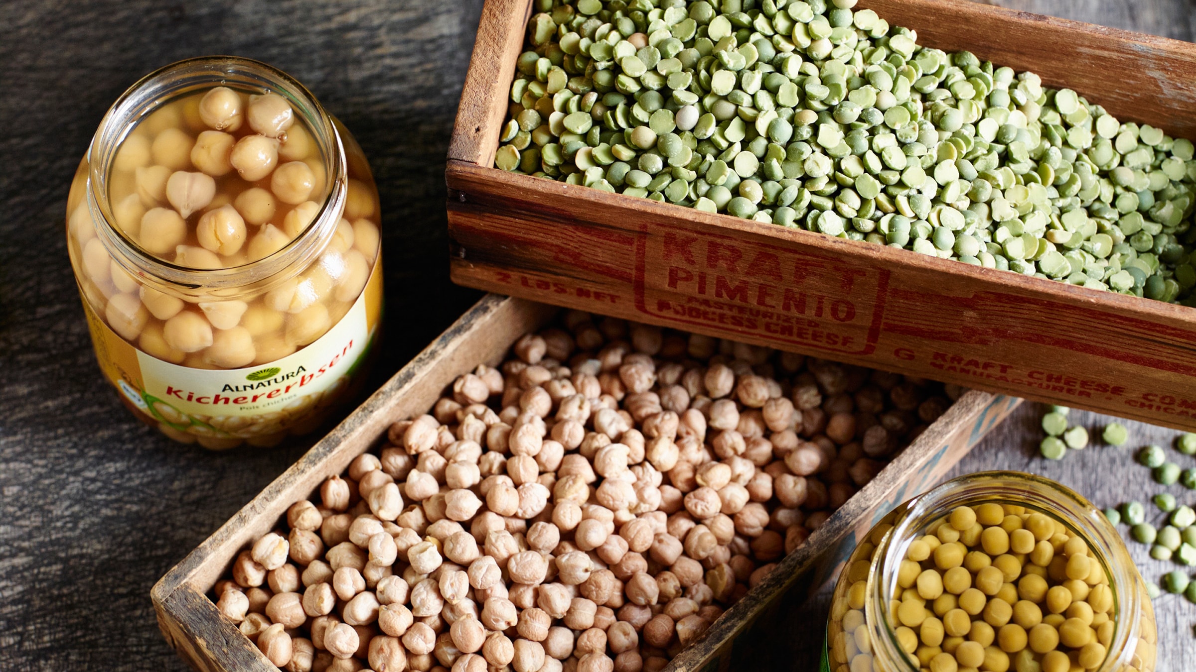 Erbsen oder tiefgefrorene Erbsen richtig einweichen & kochen Alnatura