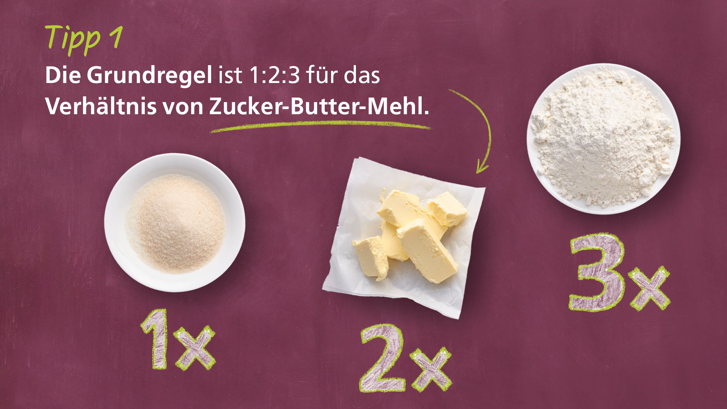 Mürbeteig Tipps und Tricks: Grundregel des Mürbeteigs