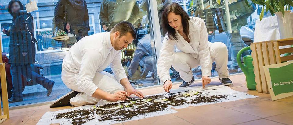 Alnatura Kunst im Bio-Supermarkt