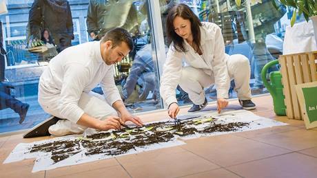 Alnatura Kunst im Bio-Supermarkt