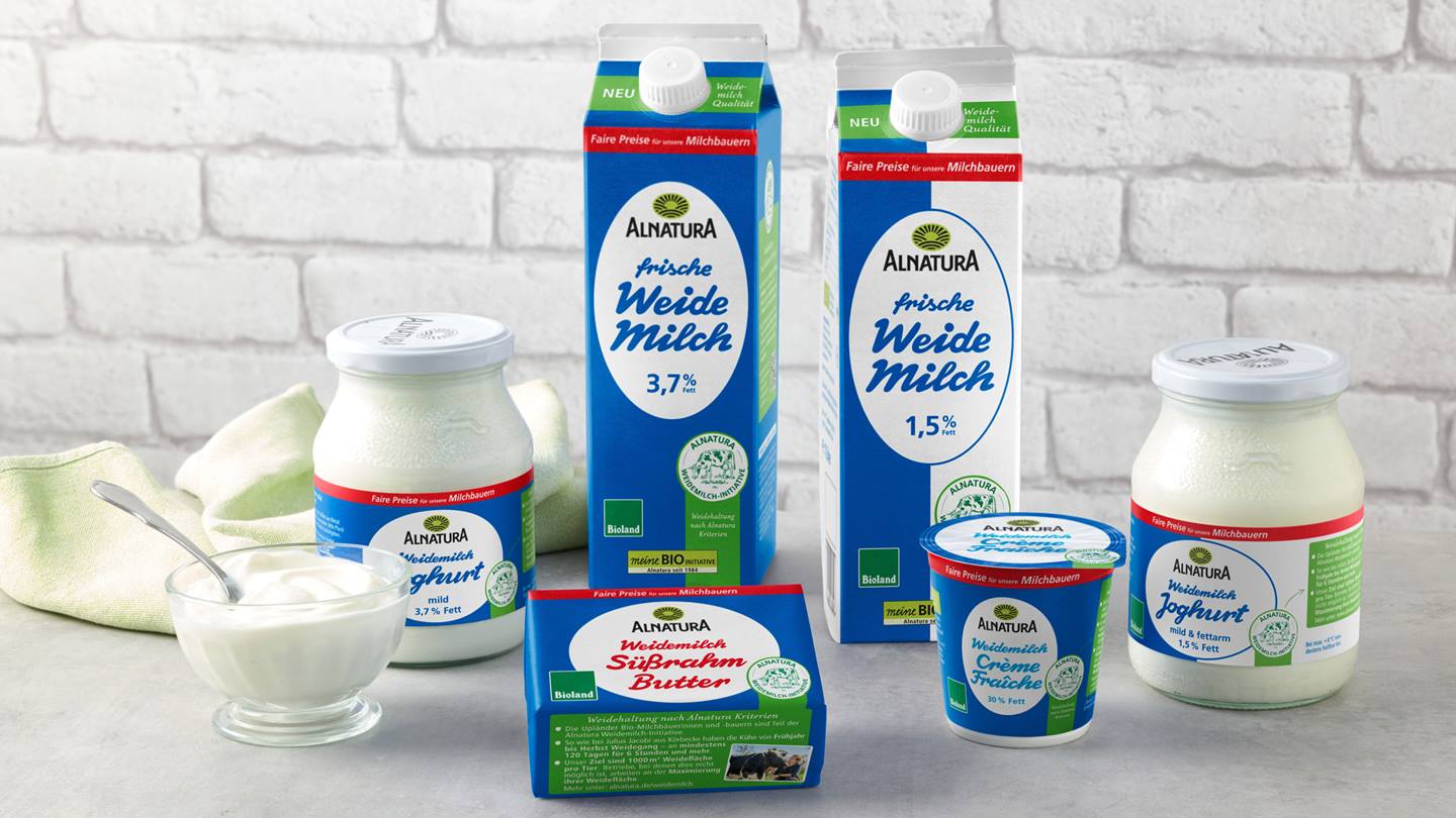 Alnatura Weidemilch-Produkte von Milch bis Creme fraiche