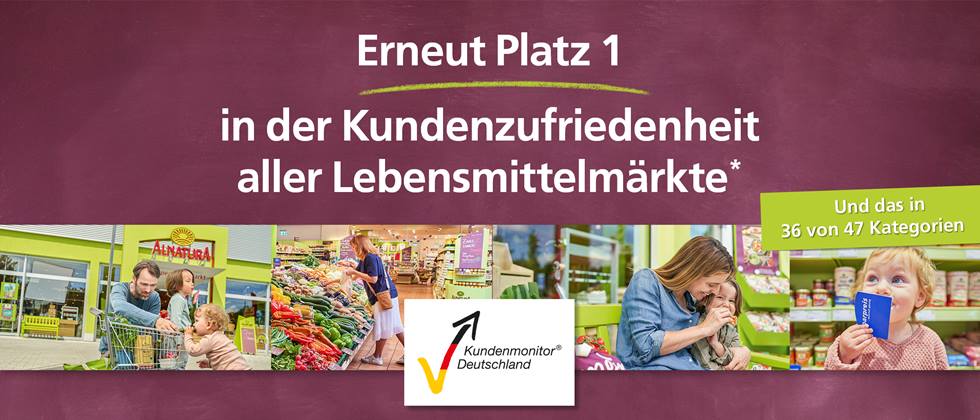 Alnatura Platz 1 beim Kundenmonitor 2023