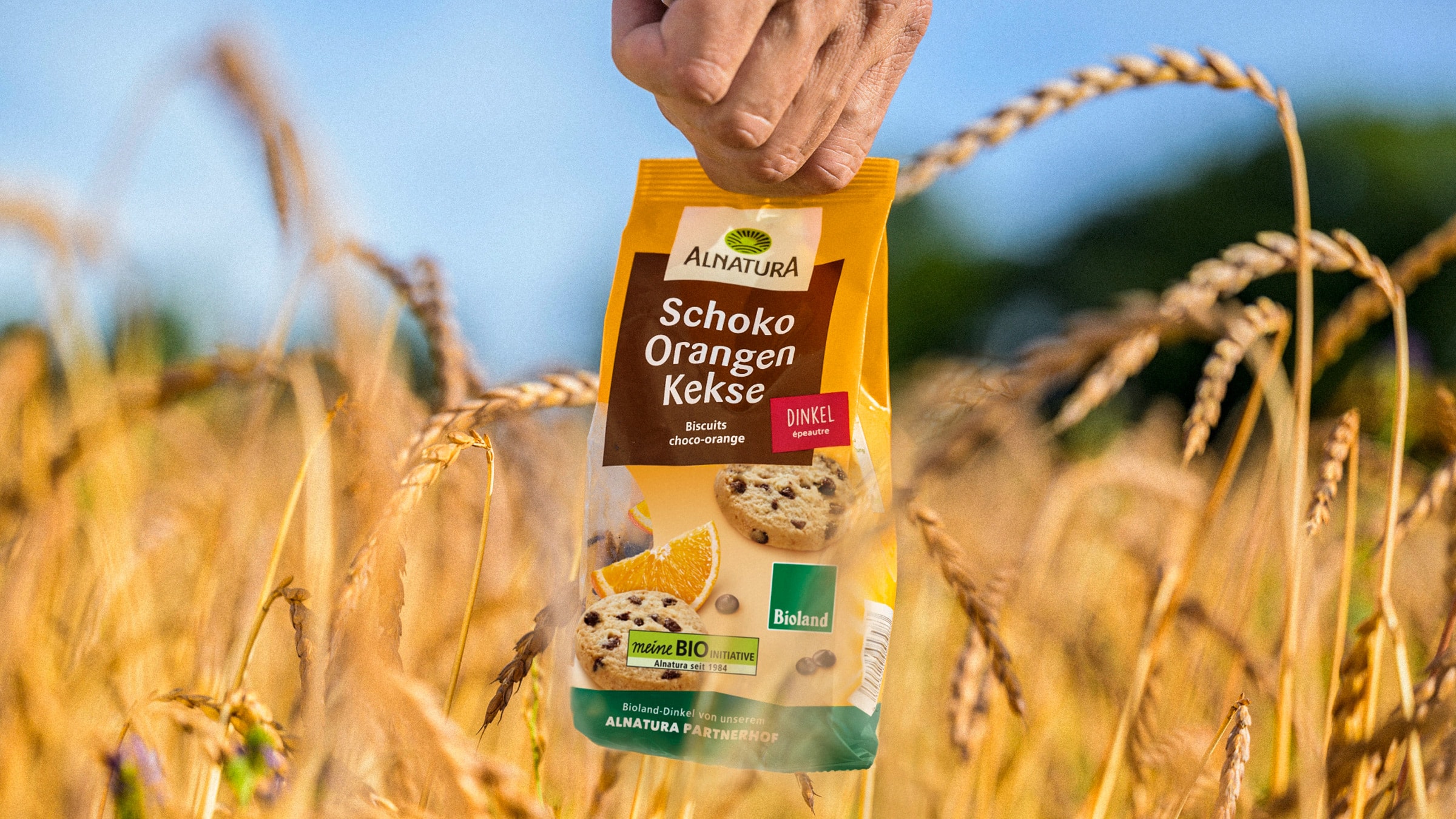 Alnatura Schoko-Orangen-Kekse im Dinkelfeld