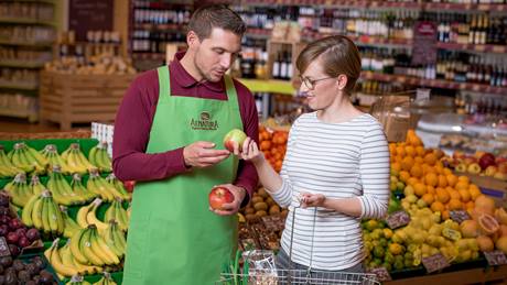 Alnatura Super Natur Markt Obs & Gemüse-Aufbau