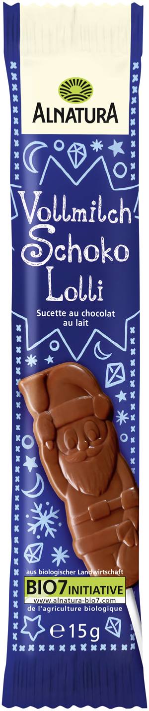 Winter Vollmilch-Schoko-Lolli