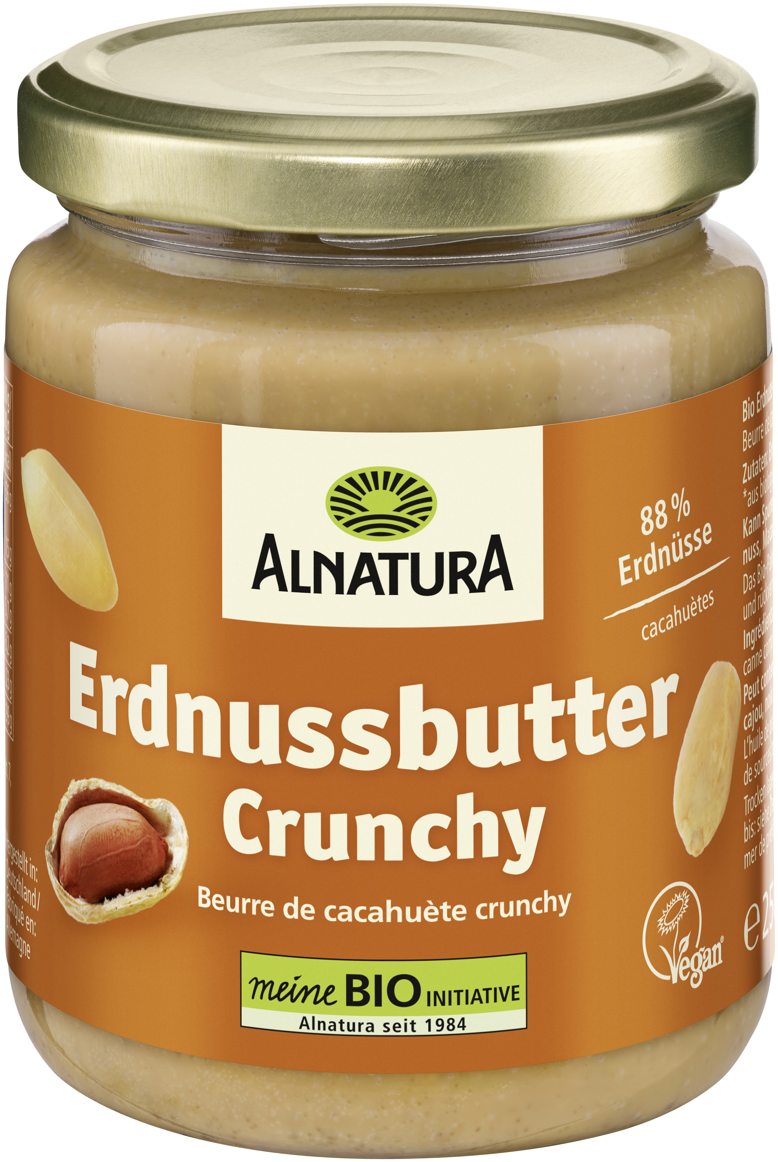 Erdnusscreme Crunchy (250 g) in Bio-Qualität von Alnatura