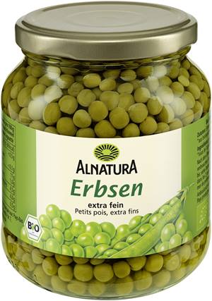 Erbsen extrafein (Glas)