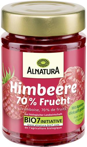 Fruchtaufstrich Himbeere mit Agavendicksaft