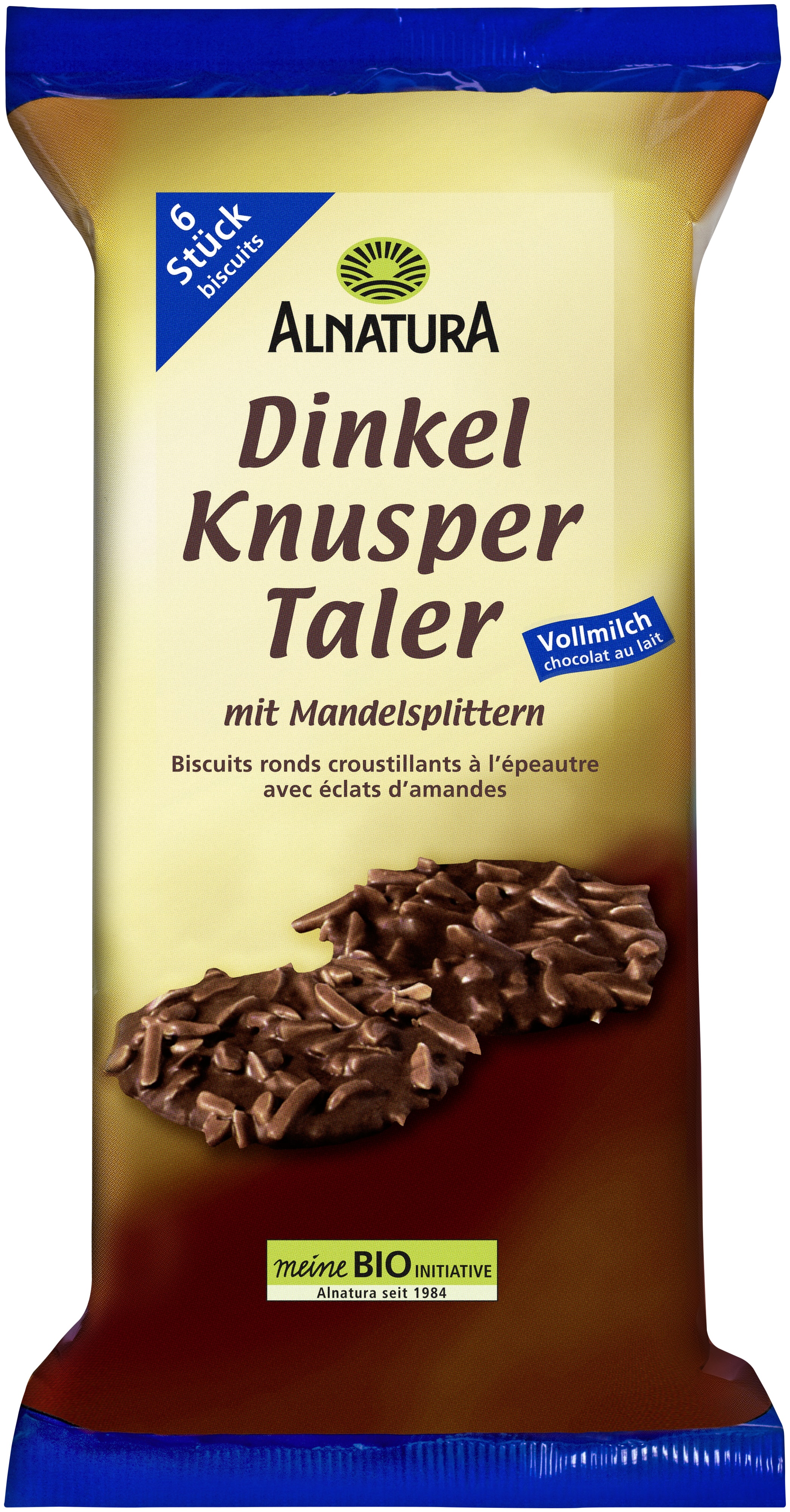 Dinkel-Knusper-Taler Vollmilch (100 g) in Bio-Qualität von Alnatura