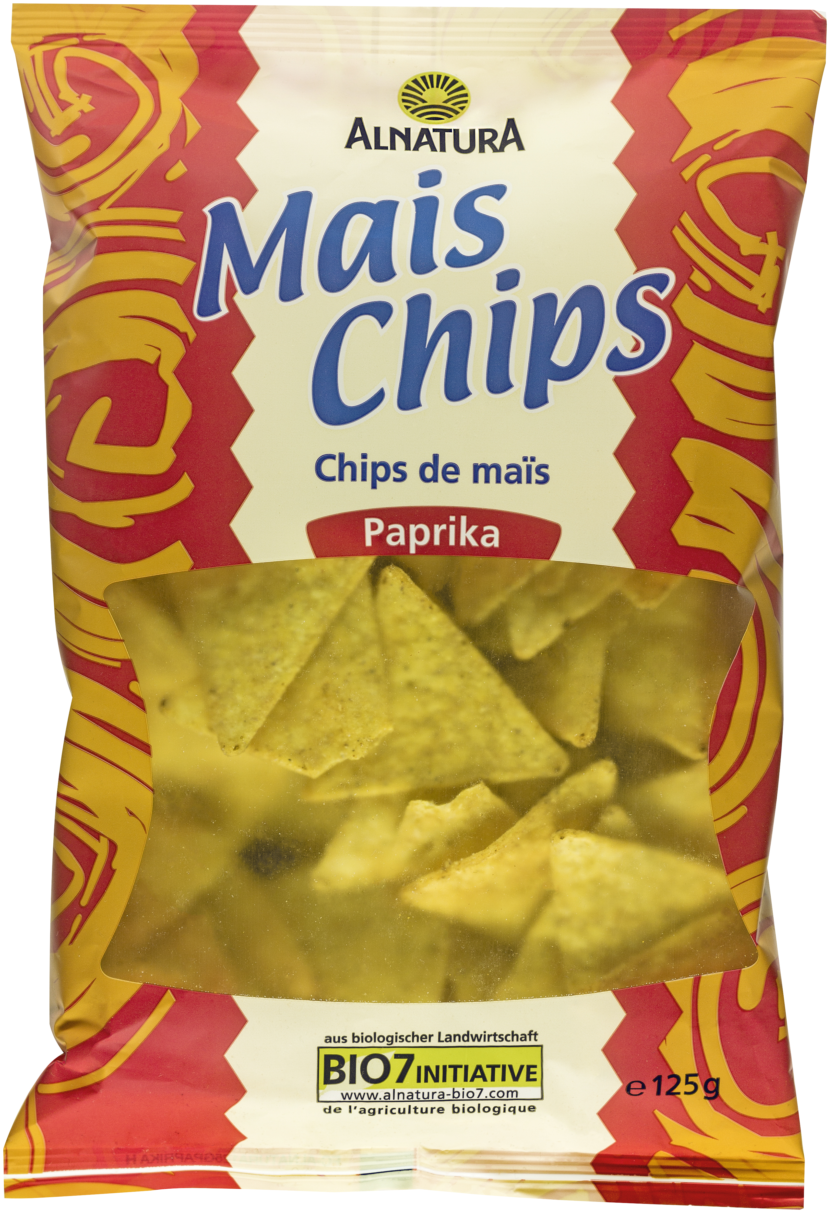 Mais Chips Paprika (125 g) in Bio-Qualität von Alnatura