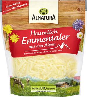 Heumilch-Emmentaler gerieben