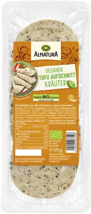 Veganer Tofu-Aufschnitt Kräuter (gekühlt) 