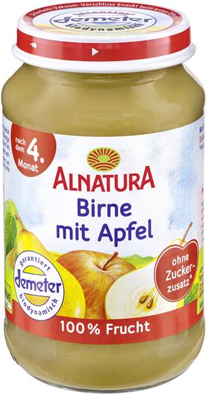 Birne mit Apfel