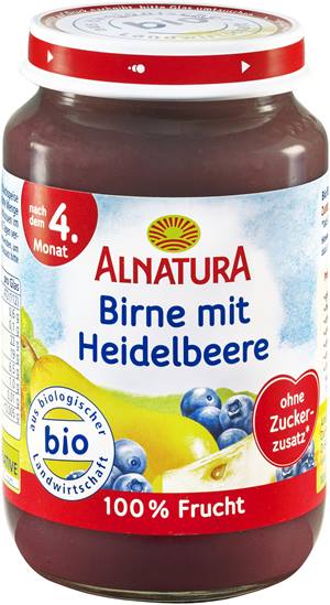 Birne mit Heidelbeere