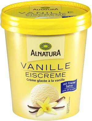 Vanille-Eiscreme (tiefgekühlt)
