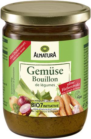 Gemüsebouillon ohne Hefeextrakt (Glas)