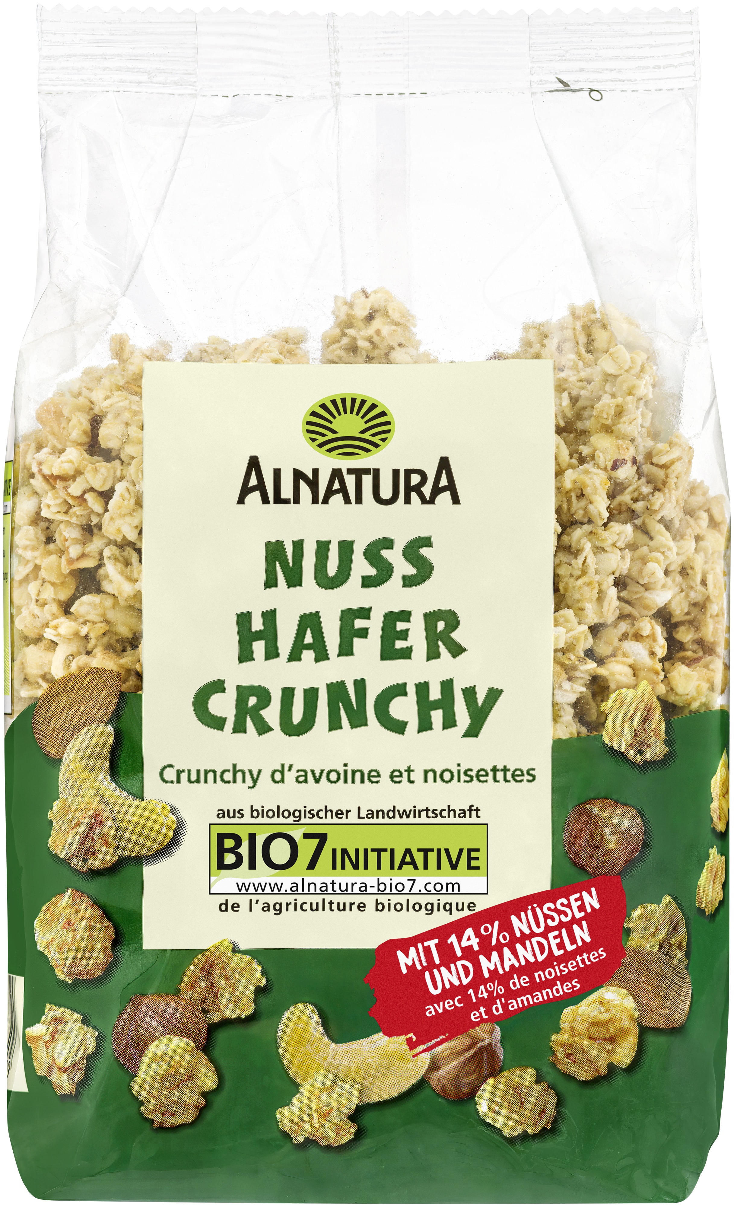 Nuss-Hafer-Crunchy (375 g) in Bio-Qualität von Alnatura