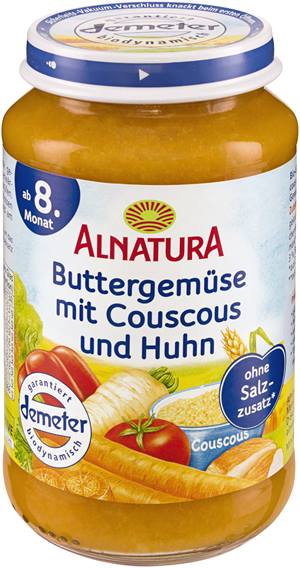 Buttergemüse mit Couscous und Huhn