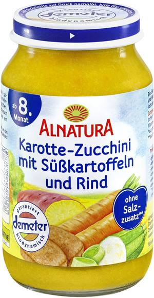 Karotte-Zucchini mit Süßkartoffeln und Rind
