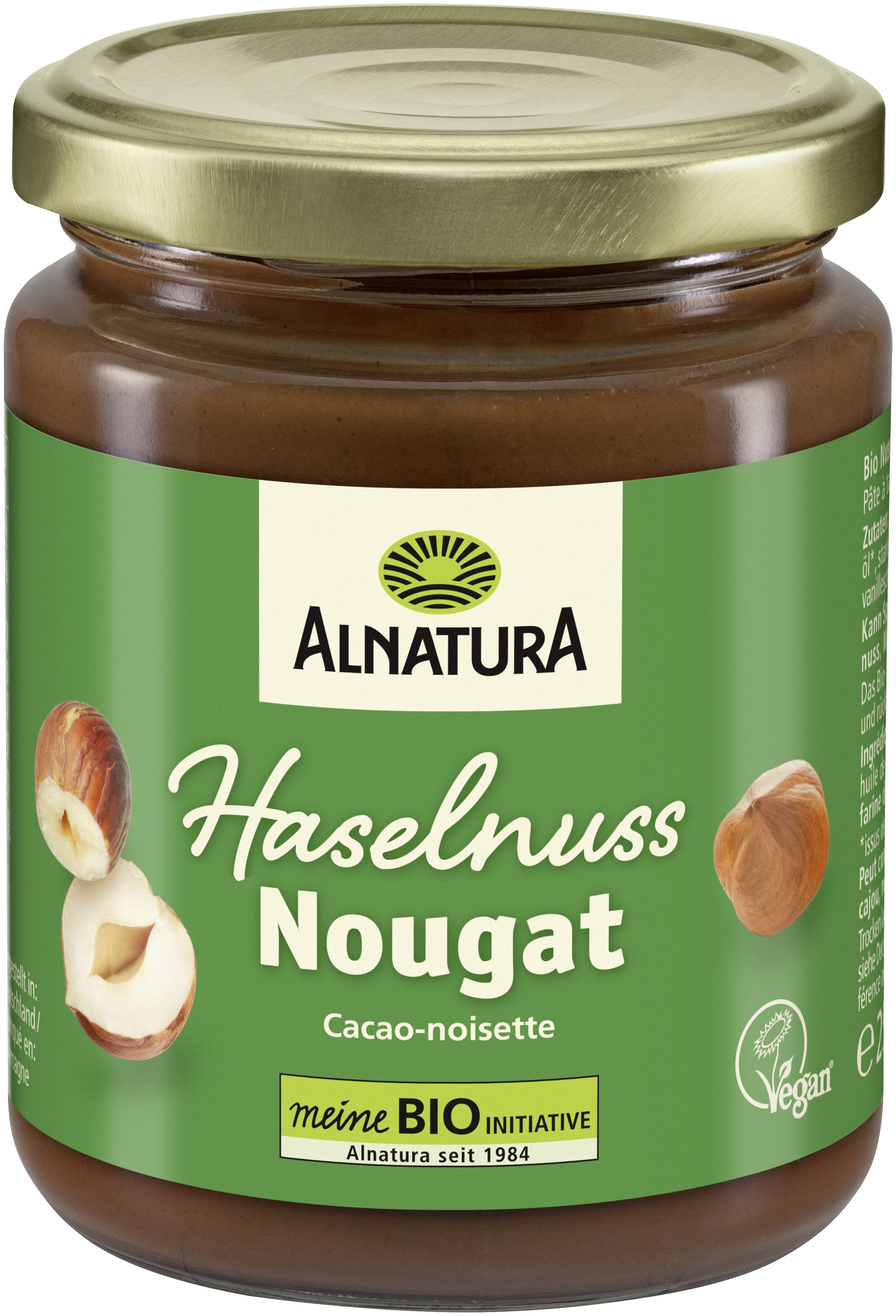 Haselnuss-Nougat-Creme, vegane Rezeptur (250 g) in Bio-Qualität von ...