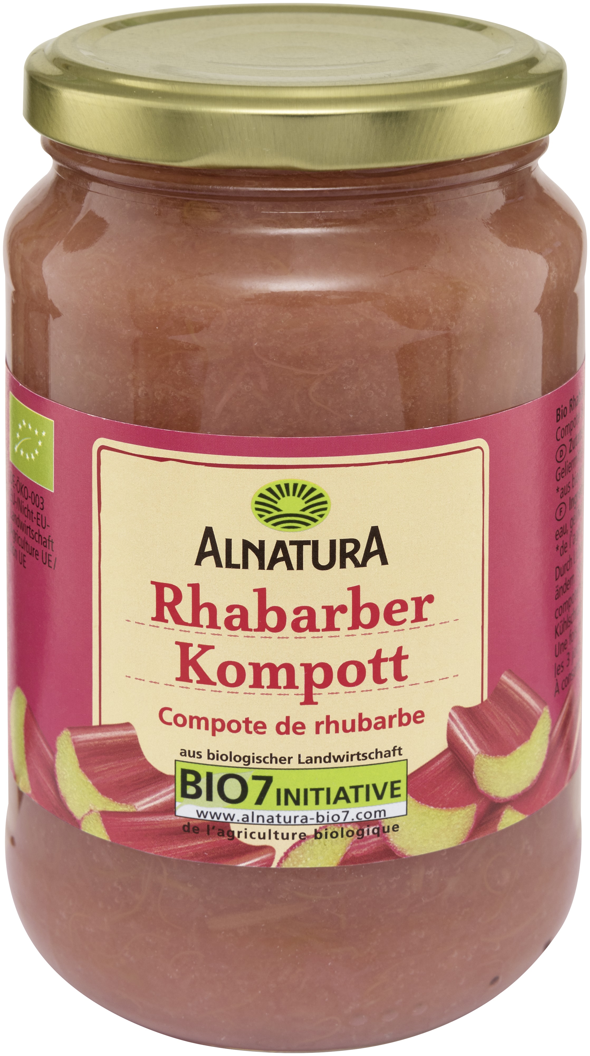 Rhabarberkompott (360 g) in Bio-Qualität von Alnatura