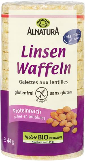 Linsenwaffeln mit Meersalz