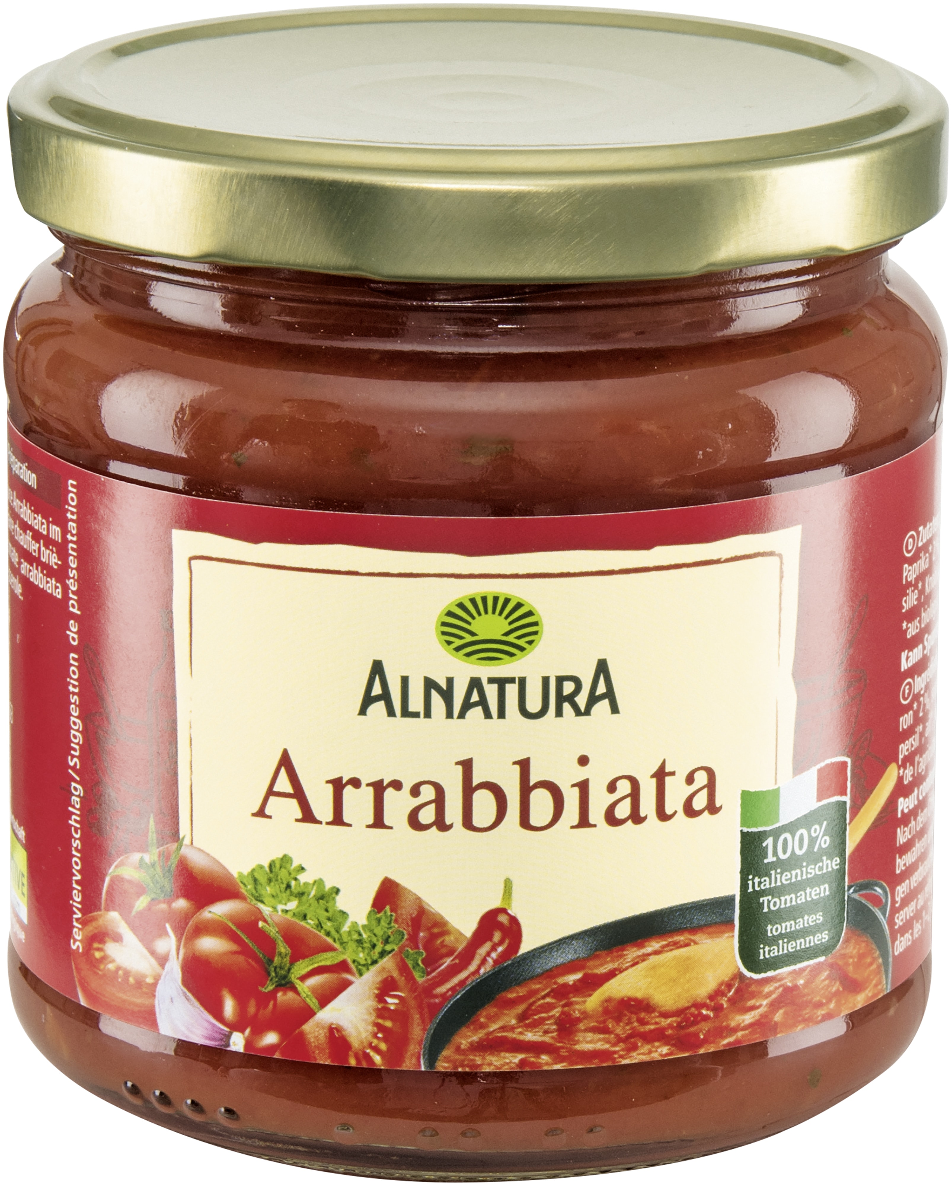 Tomatensauce Arrabbiata (350 ml) in Bio-Qualität von Alnatura