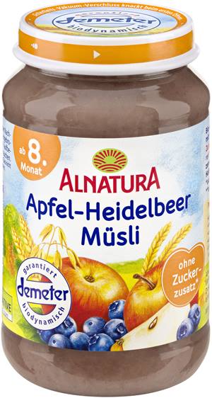 Apfel-Heidelbeer-Müsli