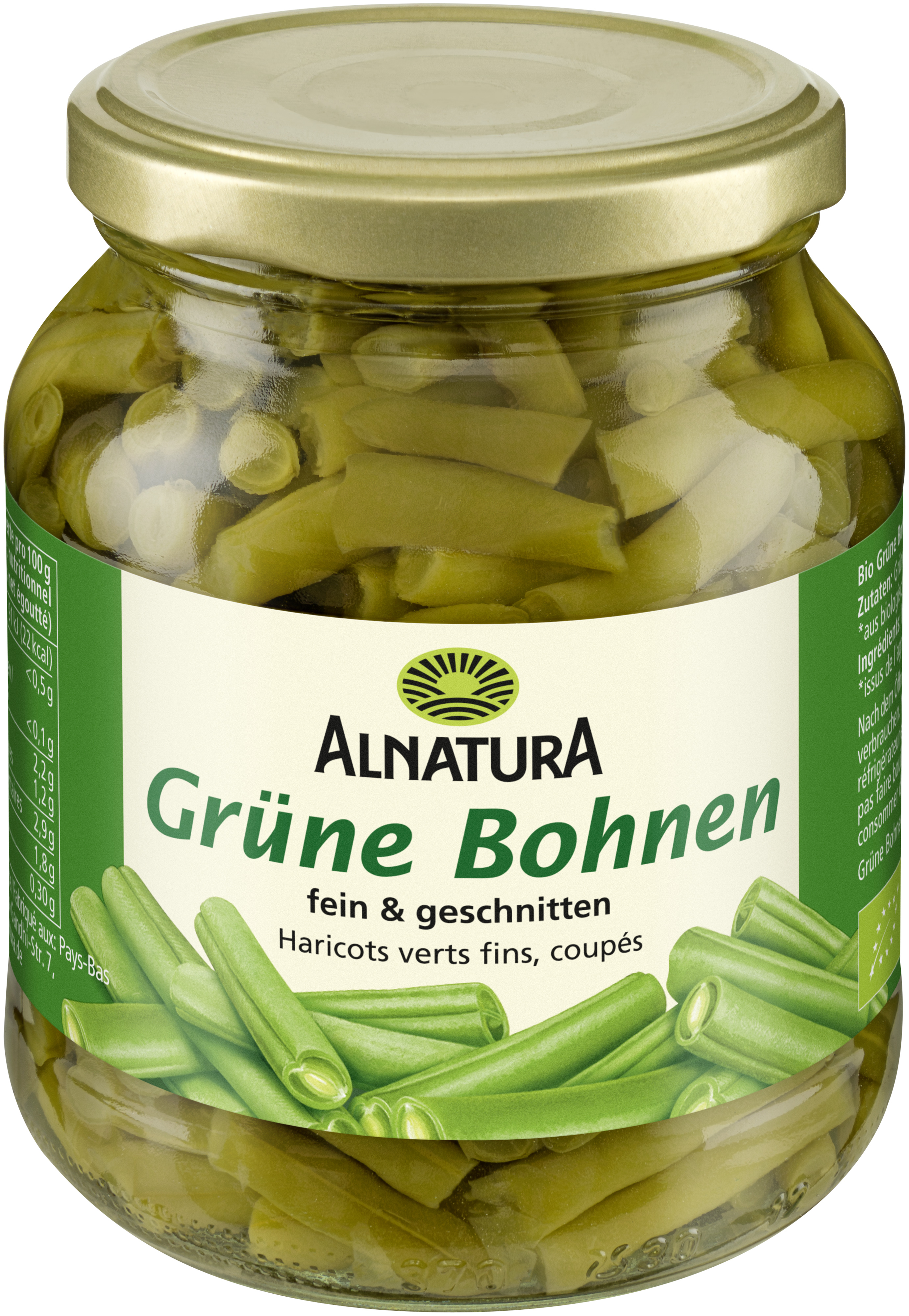 Grüne Bohnen (im Glas) (340 g) in BioQualität von Alnatura