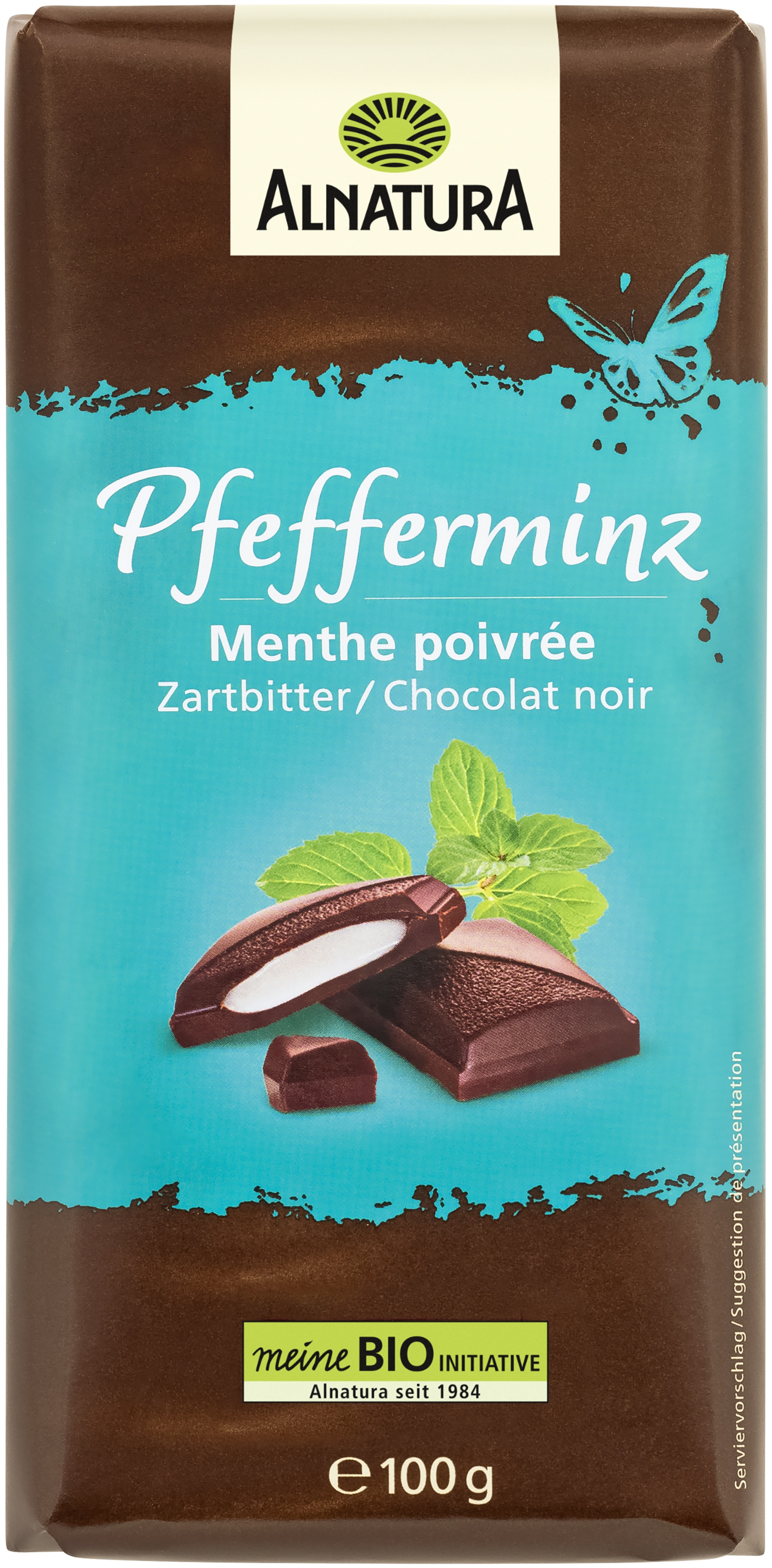 Pfefferminz Schokolade Zartbitter (100 g) in Bio-Qualität von Alnatura